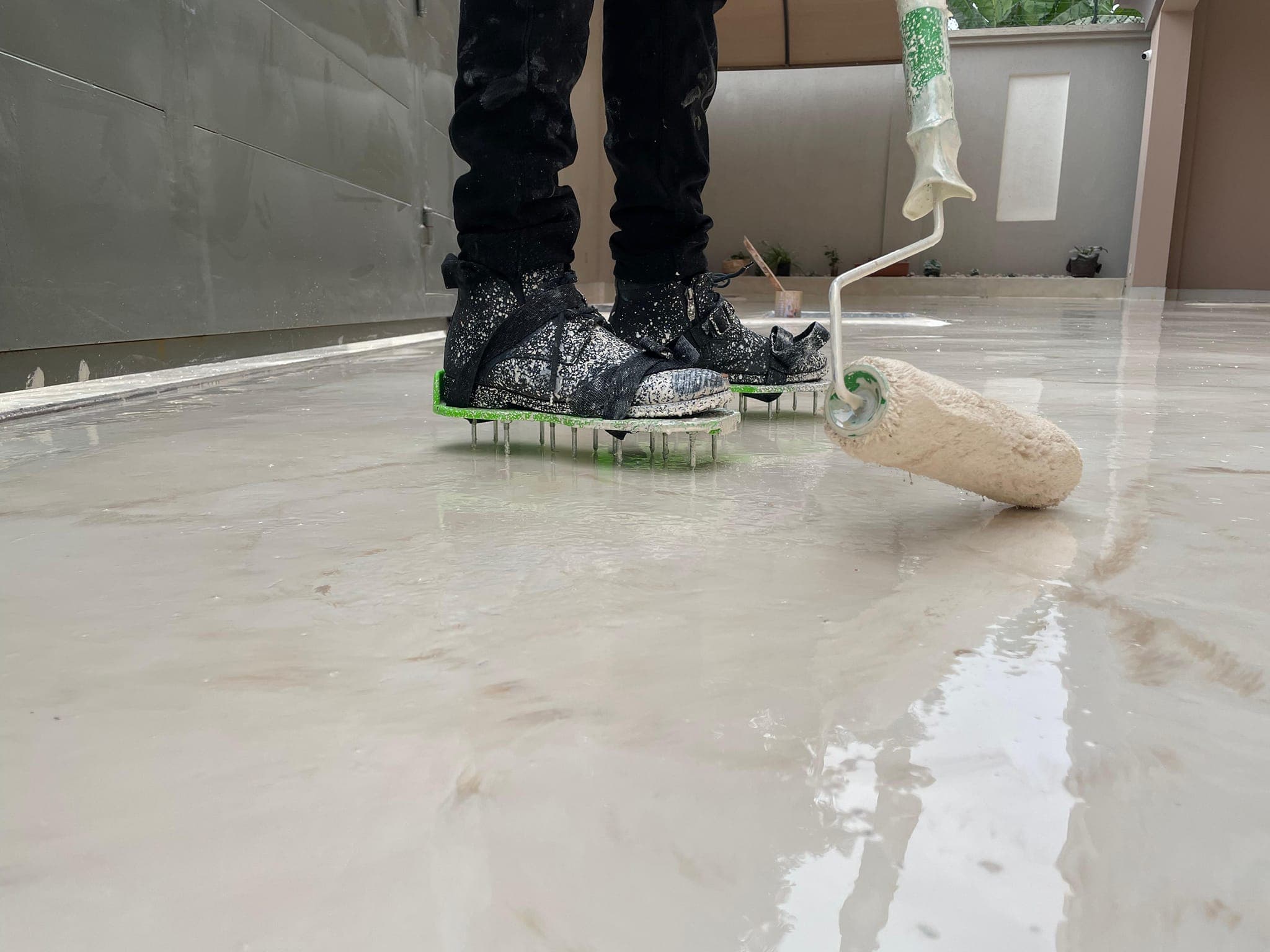 Professional flooring installation process